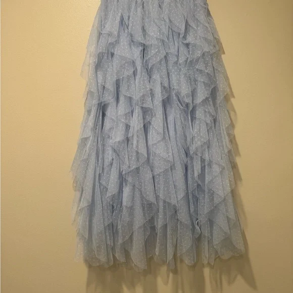 Altar'd State Blue tulle long skirt - Picture 2 of 5
